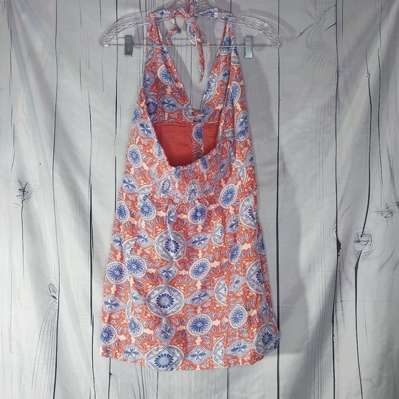 Maeve Halter Slim Mini Dress Anthropologie Button Printed V Neck - Picture 9 of 14